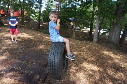 Riding the Tire Swing